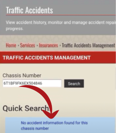Review the Accident History Results